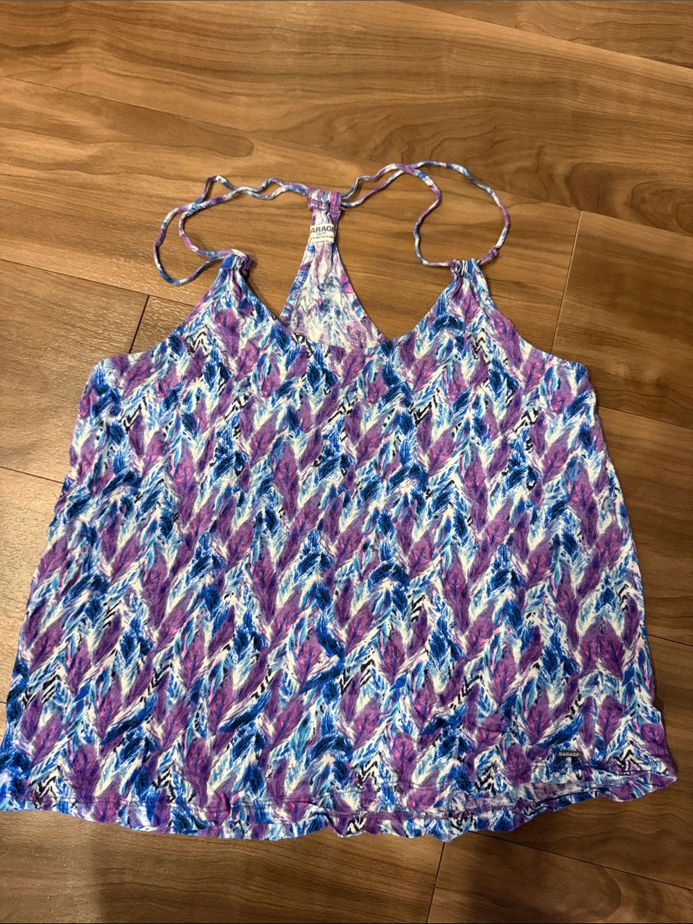 Garage Purple & Blue Printed Halter Cami